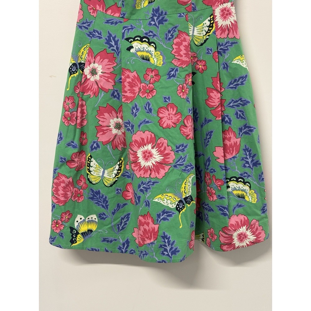 RSVP by Talbots Women's One Shoulder Fit and Flare Dress Sz 10 Green Floral #42‎ - Picture 5 of 10